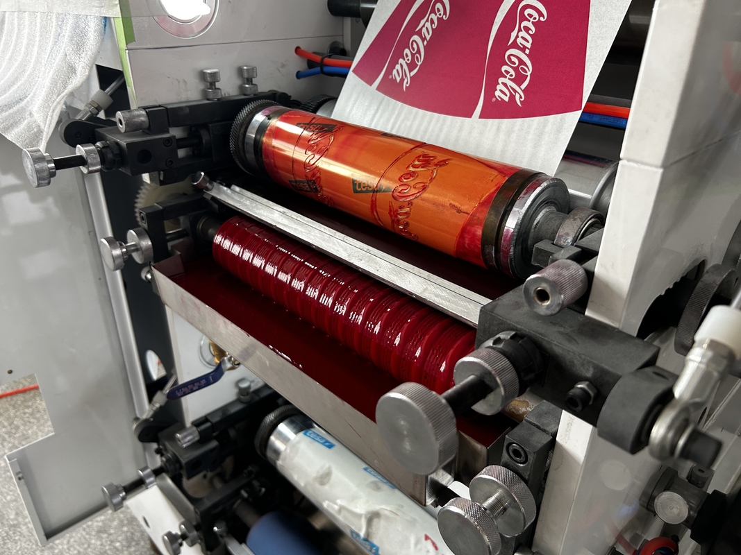 Stampatrice automatica dell'etichetta di Flexo di 2 colori dei semi 320mm 80m/minuto